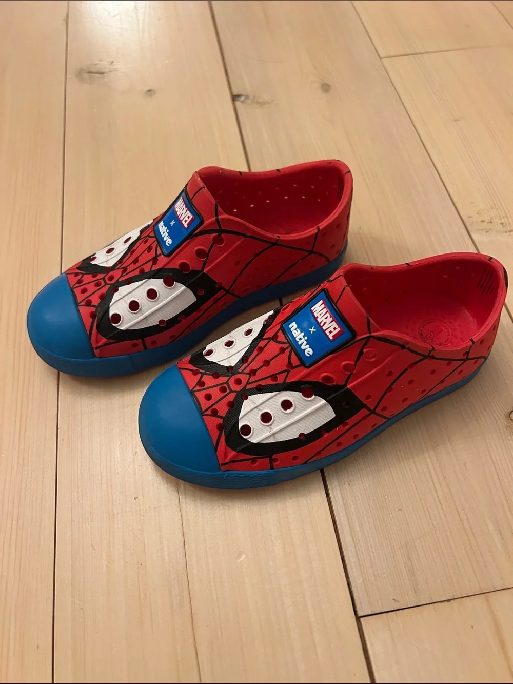 Native Shoes Kids Spider-Man Red & Blue Slip-On Water Shoes
